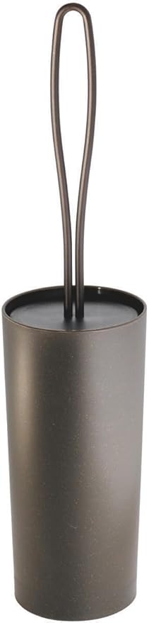 iDesign Loop Toilet Bowl Brush and Holder for Bathroom Storage - Bronze