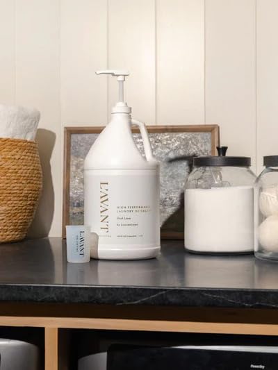 L'AVANT Collective Luxury Laundry Detergent | Blushed Bergamot | Natural Non-Toxic Liquid Laundry Soap with Enzymes | Bulk 1 Gallon, 5x Concentrated, Plant-Based, HE Compatible | 128 oz
