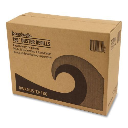 Boardwalk Duster Refills for 180 Handle Dusters, 40-Pack, Soft Fluffy Flexible Fibers, White, Traps Dust, Dirt, Pet Hair, No Residue
