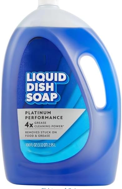 Platinum Performance Liquid Dish Soap, 4x Grease Cleaning Power, Removes Stuck-on Food, 100 fl. oz.