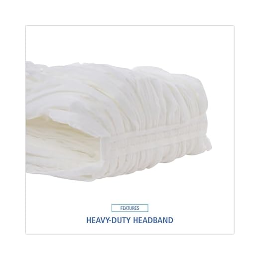 Boardwalk Nonwoven #20 Cut End Edge Mop Heads, 12-Pack, Commercial Replacement, Large, Class 1000, Enviro Clean with Tailband, for Clamp Handles, Durable