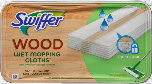 Swiffer Sweeper Wet Wood Floor Mopping Cloths,20 Count (Pack of 6)