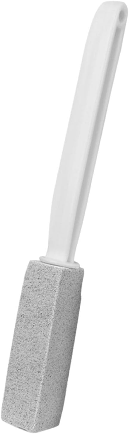 Toilet Cleaner Stone Dead Corner Grout Cleaner Long Handle Bathroom Appliances Toilet Brush for Household Cleaning (Gray 20.5cm)