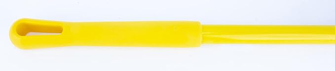 SPARTA 41083EC04 Plastic Color Coded Broom, Unflagged Bristles, Long Broom With Angled Head For Small Debris Cleaning, 56 Inches, Yellow