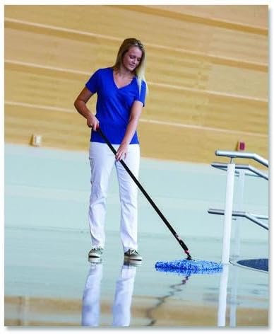 MaxiTwist Microfiber Dust Mop Head, 24" x 5", Fits Standard 5" Frames, Blue, Loop-End Microfiber, Washable, Slip-On Pocket, Commercial Floor Maintenance