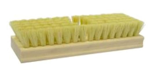 Weiler 72058 8" Square End Scrub Brush, with Threaded Handle Hole, 1" Trim, White Tampico Fill (Pack of 12)