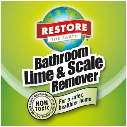 Restore Naturals Non Toxic Bathroom Cleaner - 22oz - Soap Scum Remover, Non Toxic Shower Cleaner, Plant Based Cleaning Products, Eco Friendly Cleaning Products - 6 Pack