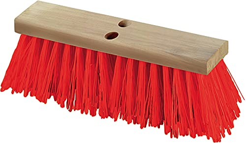 SPARTA Flo-Pac Plastic Floor Sweep, Heavy Sweep for Cleaning, 16 Inches, Orange, (Pack of 12)