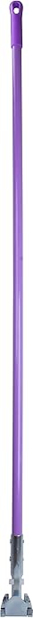 SPARTA 60" Fiberglass Dust Mop Replacement Handle with Clip-On Jaw Clamp Connector, Sliding Locking Collar, Commercial Floor Cleaning, Purple (Pack of 12)