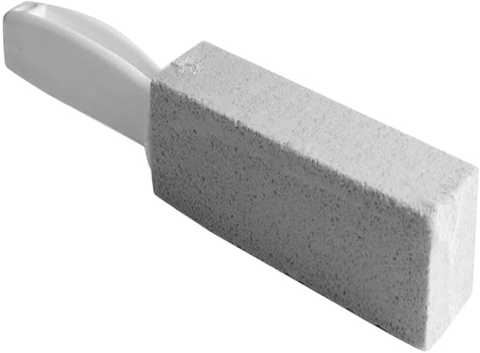 Generic 1Pc Natural Pumice Stone Toilets Brush Quick Cleaning Stone Cleaner With Long Handle For Toilets Sinks Bathtubs, Silver