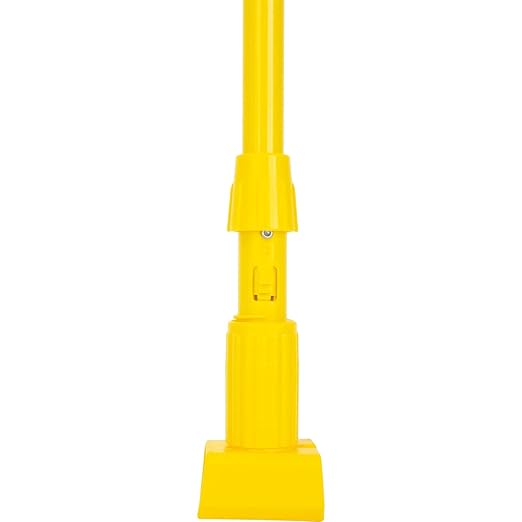 SPARTA 369475EC04 Fiberglass Mop Handle, Jaw Style Mop With Swivel Hang Up Cap For Cleaning, Commercial, Residential, 60 Inches, Yellow
