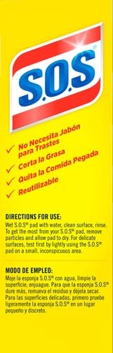 S.O.S Steel Wool Soap Pads,18 Count (Pack of 12)