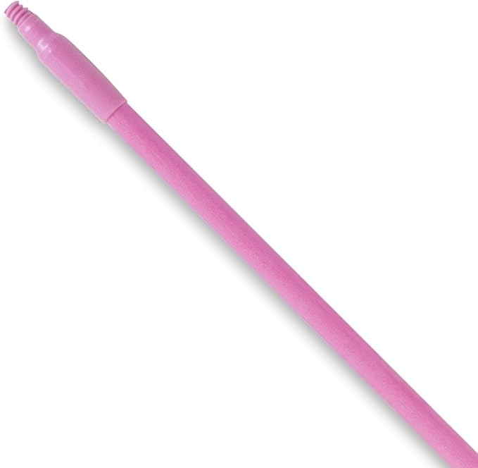 SPARTA 41225EC26 Fiberglass Broom Handle, Mop Handle, Replacement Handle with Acme Threaded Tip for Commercial Cleaning, 48 Inches, Pink (Pack of 2)