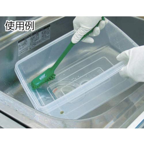 Vikan - Fine Dish Brush - Heavy-Duty, Narrow, Slip-Resistant Cleaning Brush, Polypropylene, Polyester Bristle, 11 Inch, White, (42875)