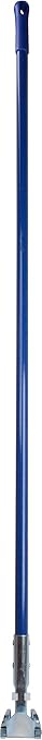 SPARTA 60" Fiberglass Dust Mop Replacement Handle with Clip-On Jaw Clamp Connector, Sliding Locking Collar, Commercial Floor Cleaning, Blue (Pack of 12)