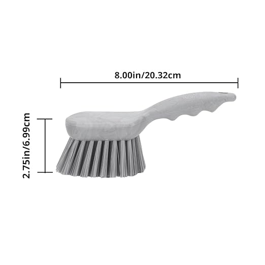 SPARTA 40541EC04 Plastic Scrub Brush, Utility Brush, Kitchen Brush With Hanging Hole For Cleaning, 8 Inches, Yellow (Pack of 1)