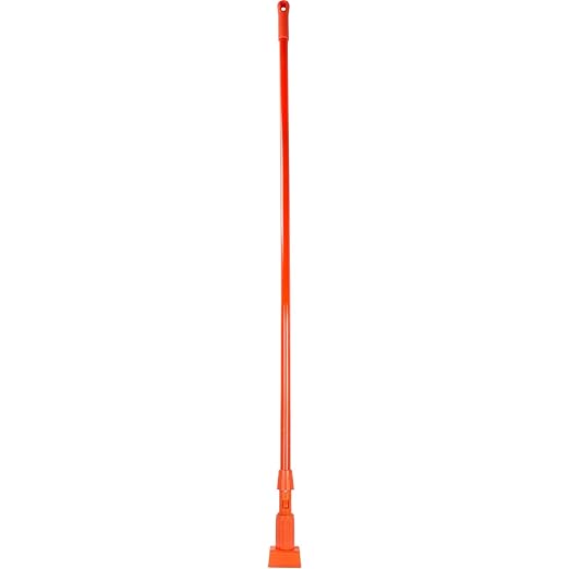SPARTA 369475EC24 Fiberglass Mop Handle, Jaw Style Mop With Swivel Hang Up Cap For Cleaning, Commercial, Residential, 60 Inches, Orange