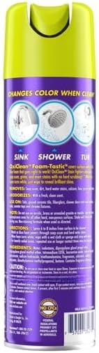 O'xi Cleans Foam-Tastic Foaming Bathroom Cleaner, Color-Changing Formula, Fresh Scent, 19 Ounce, 1 Pack
