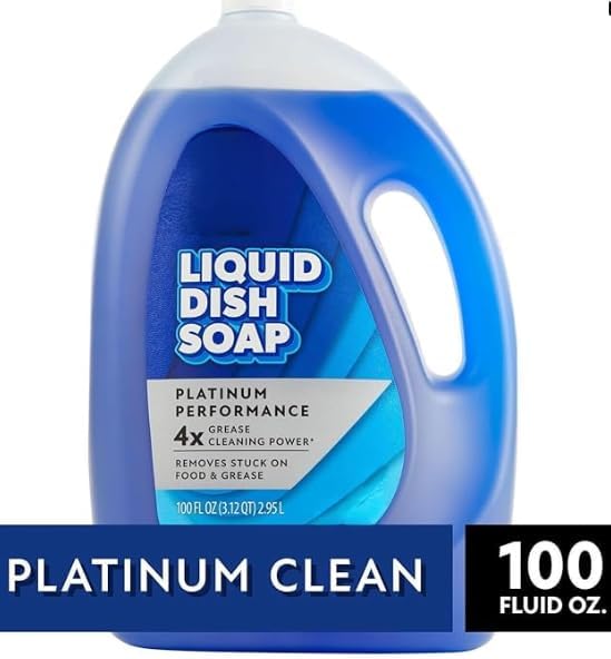 Platinum Performance Liquid Dish Soap, 4x Grease Cleaning Power, Removes Stuck-on Food, 100 fl. oz.