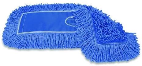 MaxiTwist Microfiber Dust Mop Head, 24" x 5", Fits Standard 5" Frames, Blue, Loop-End Microfiber, Washable, Slip-On Pocket, Commercial Floor Maintenance