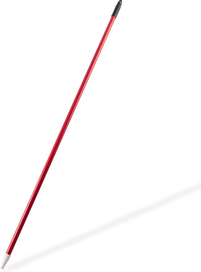 SPARTA 4022705 Fiberglass Broom Handle, Mop Handle, Replacement Handle With Acme Threaded Tip For Commercial Cleaning, 60 Inches, Red