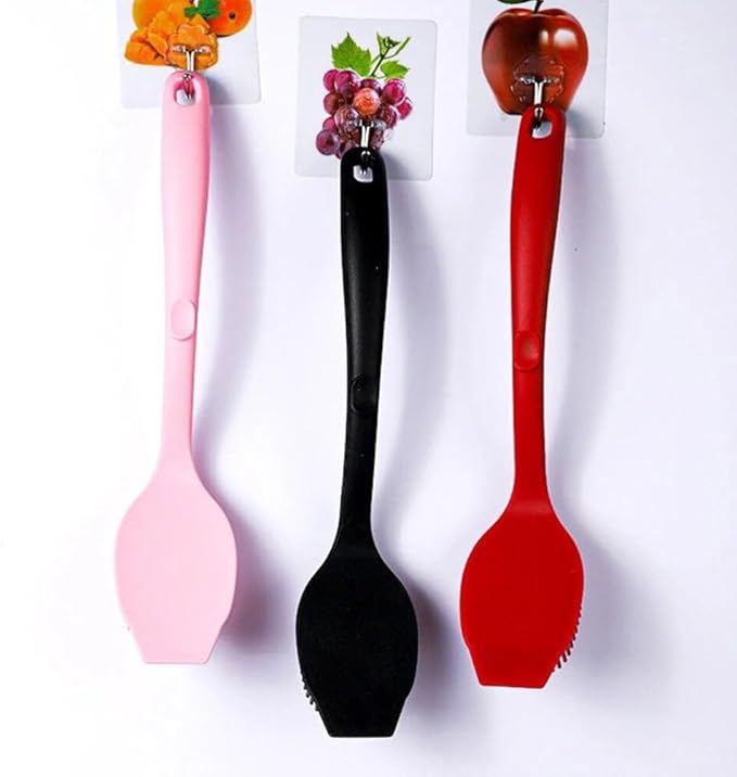 OSALADI Dish Brush Silicone Pot Brush Scrub for Pans Pots Kitchen Sink Cleaning Long Handle Dish Cup Bottle Washing Scrubber Black