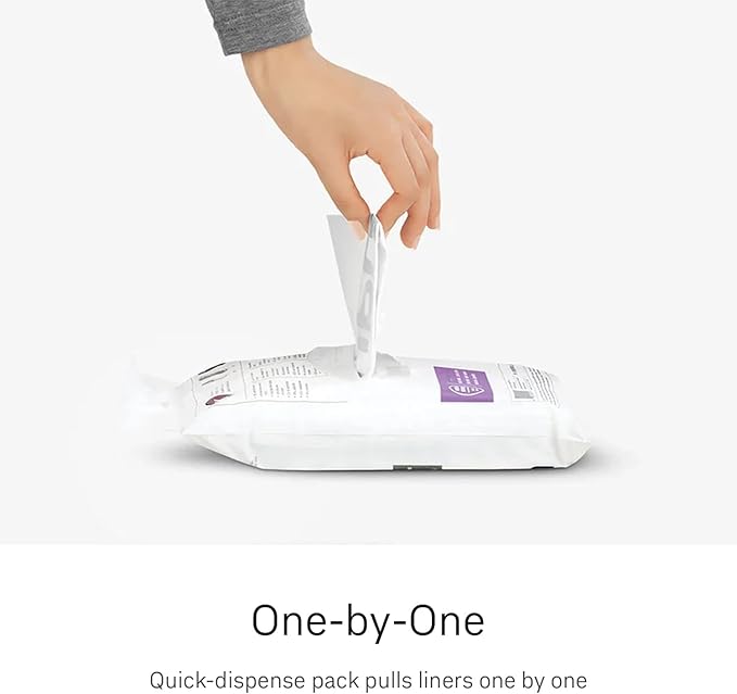 simplehuman Code Q Custom Fit Liners, Drawstring Kitchen Trash Bags,1-by-1 Mess-Free Dispense, Extra Thick & Double Seamed, 50% PCR Plastic, 50-65 Liter / 13-17 Gallon, White, 60 Count (Pack of 4)
