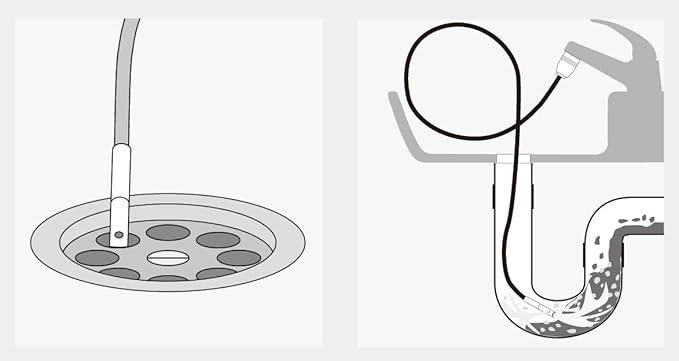 Drain Cleaner, Bathroom Clog Remover, High Pressure Pipe Cleaner, Duct Unblocker, 10ft Hose, Solid Brass Fittings