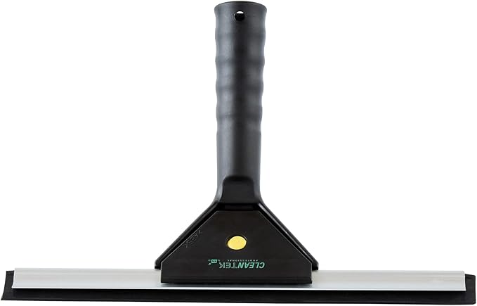 Restaurantware-Clean Tek Professional 9.84 Inch Window Squeegee, 1 Window Cleaning Squeegee with Rubber Blade - All-Purpose, for Mirror Or Glass Door, Black Plastic Wiper with Aluminum Frame