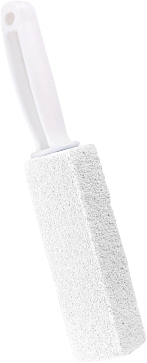 Toilet Cleaner Stone Dead Corner Grout Cleaner Long Handle Bathroom Appliances Toilet Brush for Household Cleaning (White 10cm)