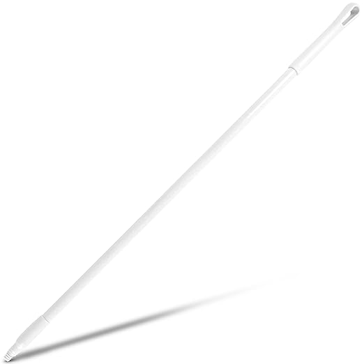 SPARTA 48" Fiberglass Replacement Handle with 3/4" Acme Thread Tip, Polyester Veil Reinforced, Hanging Cap, Commercial Cleaning, White (Pack of 12)