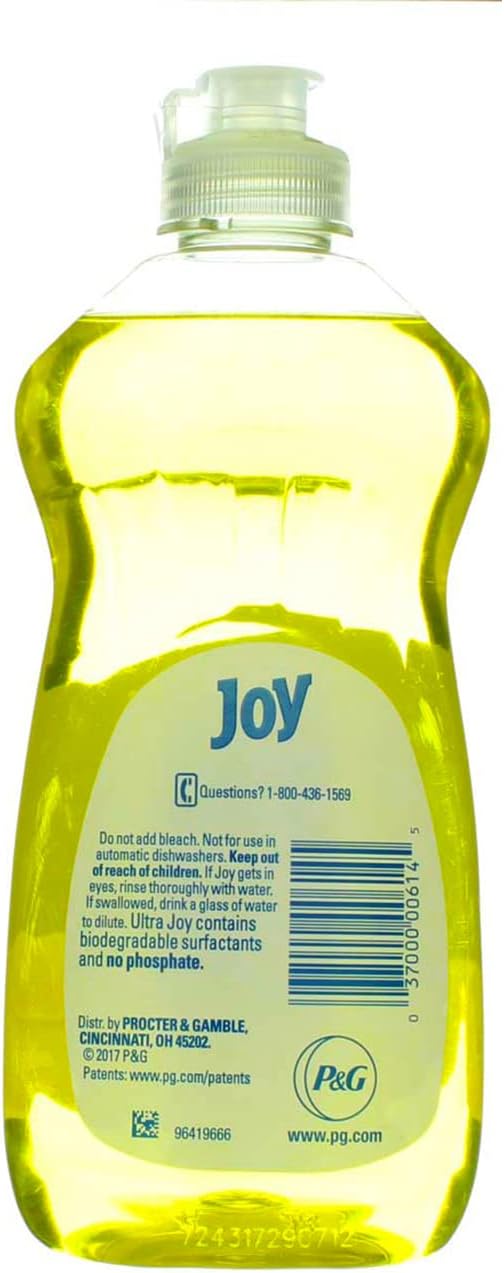 Joy Ultra Dishwashing Liquid, Lemon Scent, 12.6 Ounce (Pack of 25)