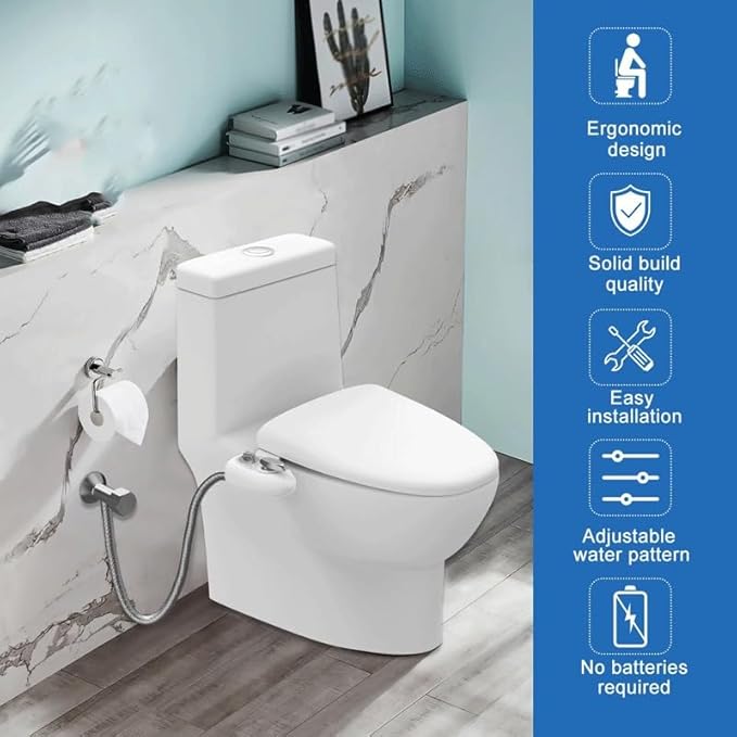 Easy to Install Smart Unplugged Body Cleaner Cold and Hot Water Nozzle Toilet Cover
