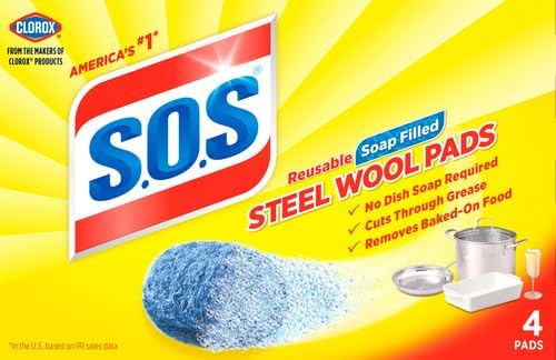 S.O.S. Steel Wool Soap Pads, 4 Count, Model: 98041