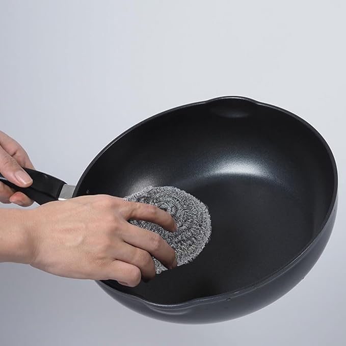 15pcs Stainless Steel Scrubbers Wire Ball Pot Cleaning Scrubber Set 22g Heavy Duty Dishwashing Pads for Kitchen Pan and Pot Cleaning Household Supplies