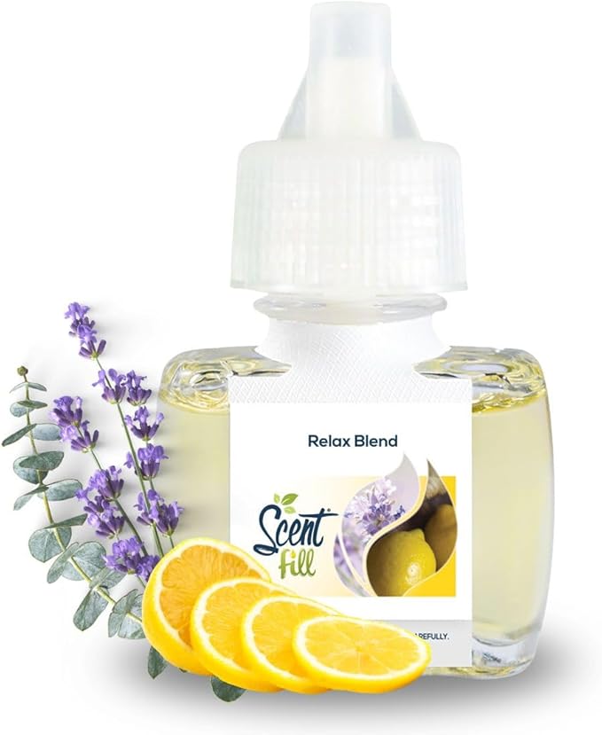 Scent Fill Relax Blend Plug in Air Freshener, 4 Scented Oil Refills