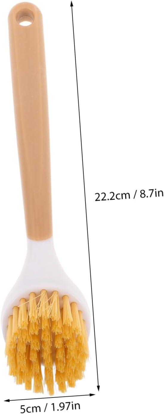 PRETYZOOM Kitchen Cleaning Supplies Dish Washing Brush Scrub Brush for Nonstick Pans Easy-Grip Handle Storage