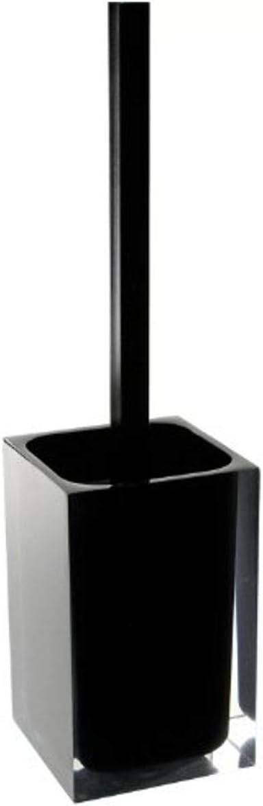 Gedy RA33-14 Rainbow Stylish Square Toilet Brush Holder, Black