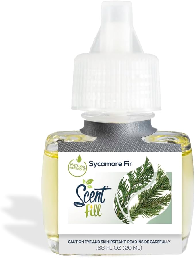 Scent Fill Sycamore Fir Plug in Air Freshener, 4 Scented Oil Refills