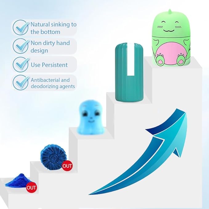 Toilet Cleaner & Toilet Deodorizer, Super Strong Toilet Bowl Cleaner for Removing Dirt, be Used for A Long Time (Green, 1Pc)