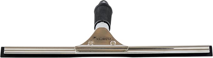 Restaurantware-Clean Tek Professional 13.78 Inch Window Squeegee, 1 Cleaning Squeegee with Rubber Blade - No-Slip Handle, Clean Mirror Or Car Windshield, Stainless Steel Wiper for Glass Door