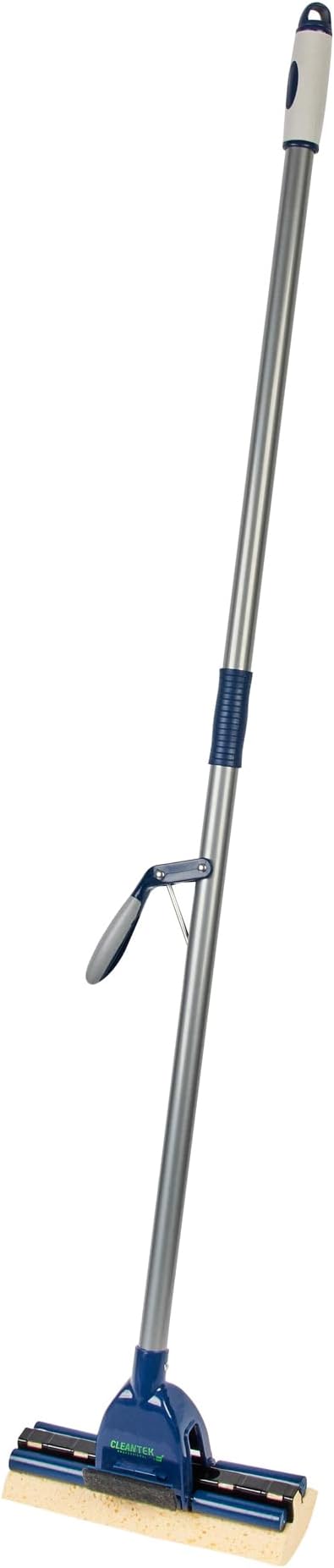 Restaurantware-Clean Tek Professional Self Wringing Mop, 1 Absorbent Sponge Mop - 48 Inch Handle, Secure Attachment, Blue Cellulose Sponge, For Floor Cleaning Bathrooms, Kitchens, And More