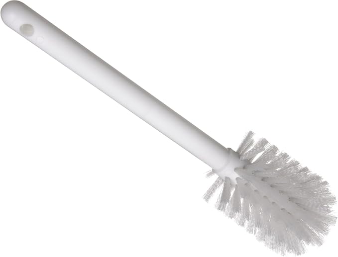 SPARTA Large Water Bottle Brush Ideal for Wide-Mouth Jars, Bottles and Tumblers, Dishwashing Tool with Handle for Home and Commercial Kitchens, Plastic, 12 Inches, Brown