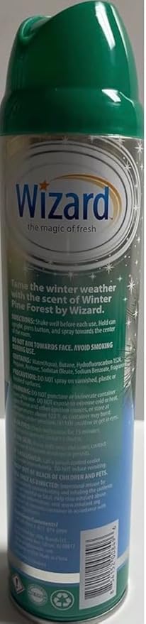 Wizard The Magic of Fresh | Odor Neutralizer & Air Freshener - 10 Oz. Winter pine forest (Pack of 6) (Packaging May Vary)