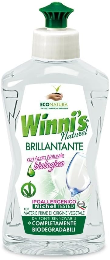 Winni's Natural Rinse Aid, Hypoallergenic with Organic Vinegar, Biodegradable, 250ml
