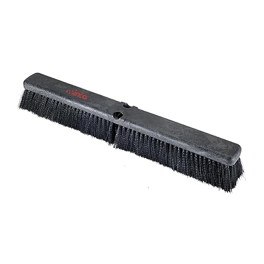 Winco Floor Sweep Head (Only), 24" L Foam Block, Black Bristles, Fine/Medium Sweep