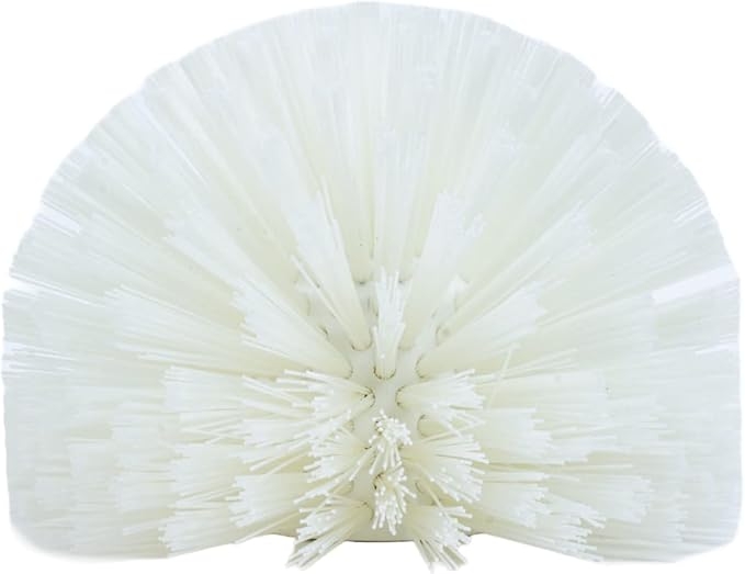 SPARTA 45007EC02 Plastic Multi-Purpose Valve Brush, Pipe Brush, Round Brush With Polyester Bristles, Color Coded For Commercial Cleaning, Kitchen, Restaurant, Bathroom, 5.7 X 7 X 5.7 Inches, White