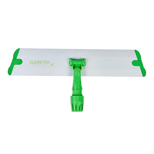 Restaurantware-Clean Tek Professional 17.7 Inch Flat Mop Plate Frame, 1 Quick Connect Mop Frame for Wet Or Dry Pads - Pads Sold Separately, Durable, Green Aluminum Cleaning Pad Base