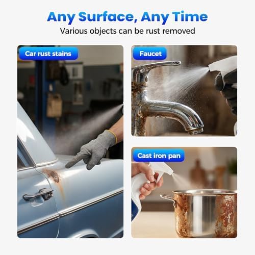 Rust Remover Spray for Metal, 2026 New Powerful Rust Remover Heavy Duty Metal Cleaner, Multipurpose Rust Stain Remover for Metal, Stainless Steel, Automotive Parts (3pcs)