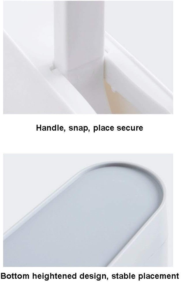 Toilet Gap Cleaning Set with Holder, Plastic Bathroom Bowl Cleaner and Base, Great Grip Strong Bristles - Perfect for A Completely Clean Bathroom Toilet Brush and Holder